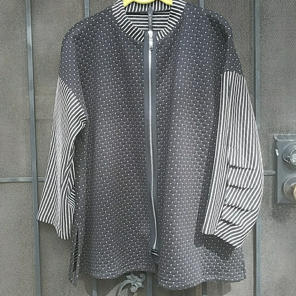 Black and white casual jacket